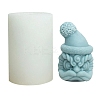 3D Dancing Lion Head DIY Food Grade Silicone Statue Candle Molds PW-WG99762-01-6