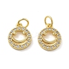 Brass Micro Pave Cubic Zirconia Pendants KK-C092-13G-1