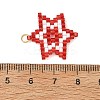 Glass Seed Beads Pendants PALLOY-MZ01457-03-3
