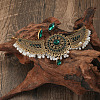 Bohemian Style Zinc Alloy & Rhinestone & Plastic Pearl Tassel Pendant Necklace & Dangle Earring FS-WG87356-08-1
