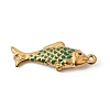 304 Stainless Steel Enamel Fish Connector Charms STAS-B128-55G-06-1