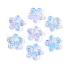 Baking Paint Transparent Glass Beads DGLA-N014-08B-02-1