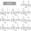 20Sets 10 Style Brass Toggle Clasps KK-FH0002-25-4