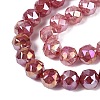 Anti-Tarnish Electroplate Glass Beads Strands GLAA-N064-10mm-14-4