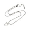 304 Stainless Steel Heart Pendant Necklaces for Women LS-NJEW-Z072-04P-2