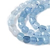 Natural Aquamarine Gradient Color Beads Strands G-G271-F01-3x3mm-4