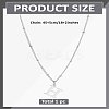 1Pc Brass Chain & 304 Stainless Steel Letter Pendant Necklaces NJEW-LP0001-35H-P-2