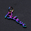 Ion Plating(IP) 201 Stainless Steel Pendants STAS-N090-T871-1