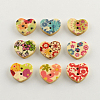 2-Hole Printed Wooden Buttons BUTT-R031-224-1