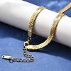Ion Plating(IP) 304 Stainless Steel Herringbone Chain Necklace for Men Women NJEW-E076-03E-G-2