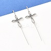 Viking Knot 316 Stainless Steel Ear Wrap Crawler Hook Earrings AJEW-C044-19AS-1