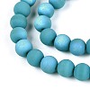 Frosted Opaque Glass Beads Strands GLAA-T032-P6mm-MBB13A-3