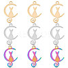 Beebeecraft 30Pcs 3 Colors 304 Stainless Steel Pendants STAS-BBC0001-40-1