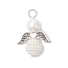 50Pcs Acrylic Imitation Pearl & Glass Pearl Pendants PALLOY-JF04038-02-1