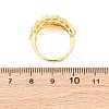 Brass Micro Pave Clear Cubic Zirconia Finger Rings for Women RJEW-U047-26G-5