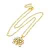 Brass Pave Clear Cubic Zirconia Pendant Necklaces for Women NJEW-S430-03G-02-2