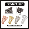 10Pcs 5 Colors Dragon Head Alloy Beads FIND-OC0003-29-2