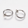 304 Stainless Steel Retractable Clip-on Hoop Earrings STAS-I097-078P-2