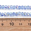 Electroplate Transparent Glass Beads Strands EGLA-A046-01A-20-4