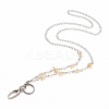 304 Stainless Steel ID Card Neck Strap Card Holder AJEW-PH01412-02-1