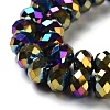 Electroplate Glass Beads Strands GR8X12MMY-M-5