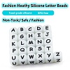 20Pcs Luminous Cube Letter Silicone Beads 12x12x12mm Square Dice Alphabet Beads with 2mm Hole Spacer Loose Letter Beads for Bracelet Necklace Jewelry Making JX437X-4