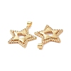 Brass Micro Pave Cubic Zirconia Pendants ZIRC-P106-39G-3