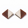 Resin & Wood Two Tone Cabochons RESI-R425-03-3