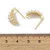 Brass Micro Pave Cubic Zirconia Ear Wire Findings LS-KK-K371-08G-3