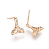 Brass Stud Earring Findings X-KK-T038-275G-1
