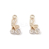 Brass Micro Pave Clear Cubic Zirconia Pendants KK-K351-46E-G-1