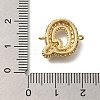 Brass Micro Pave Cubic Zirconia Letter Links KK-I717-04Q-3