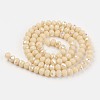 Electroplate Opaque Solid Color Glass Beads Strands X1-EGLA-A034-P6mm-L14-2