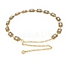 Alloy Pave Clear Glass & Iron Rectangle Link Chain Waist Chain Belts for Women FS-WG548FE-05-2