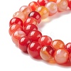Natural Striped Agate/Banded Agate Bead Strands G-K155-A-8mm-05-4