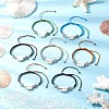7Pcs 7 Colors Natural Cowrie Shell Braided Bead Bracelets for Women BJEW-JB11765-1