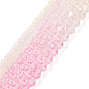 12 Strands 3 Styles Gradient Color Baking Paint Glass Bead Strands DGLA-TA0001-21C-2