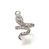 Brass Micro Pave Cubic Zirconia Charms KK-C085-17P-1