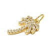 Rack Plating Brass Micro Pave Cubic Zirconia Pendants KK-P279-09G-2