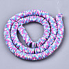 Handmade Polymer Clay Beads Strands CLAY-R091-8mm-01-5