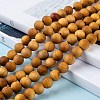 Natural Wood Beads Strand X-WOOD-F006-01-8mm-1