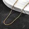 1.2MM 304 Stainless Steel Wheat Chain Necklaces for Men STAS-V011-03A-G-2