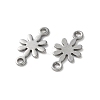 304 Stainless Steel Flower Connector Charms STAS-S172-04P-2