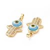 Brass Micro Pave Cubic Zirconia Pendants ZIRC-F136-02G-02-3