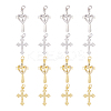 16Pcs 4 Styles Rack Plating Brass & Cubic Zirconia Pendants KK-HS0001-13-1