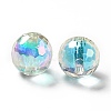 Two Tone UV Plating Rainbow Iridescent Acrylic Beads LS-TACR-D010-03B-02-3