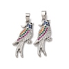 Brass Micro Pave Cubic Zirconia Pendants KK-F903-04P-1