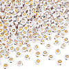 500Pcs Plating Acrylic Beads PACR-TADJ0001-01O-1