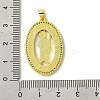 Real 18K Gold Plated Brass Micro Pave Cubic Zirconia Pendants KK-H472-14G-11-3