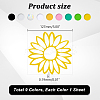 AHADERMAKER 9 Sheets 9 Colors  Sun Flower Adhesive Paper Stickers STIC-GA0001-10-2